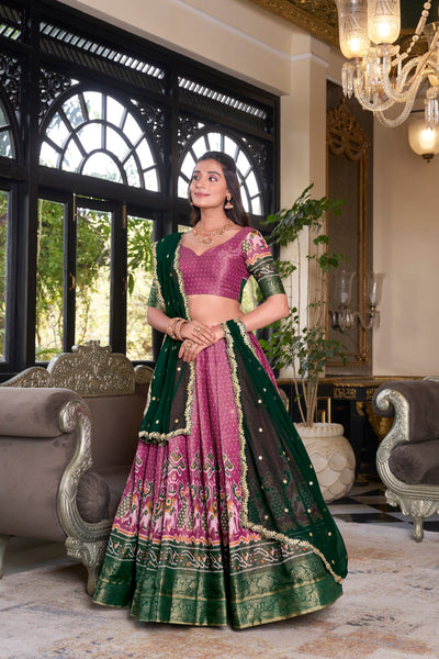 Kanchipuram Zari Weaving Lehenga Choli