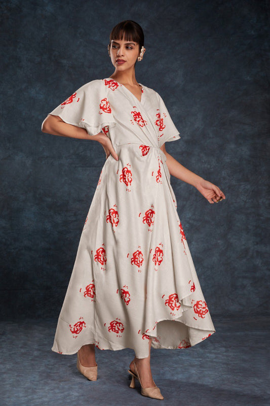Off White Color Linen Printed Co-Ord Set