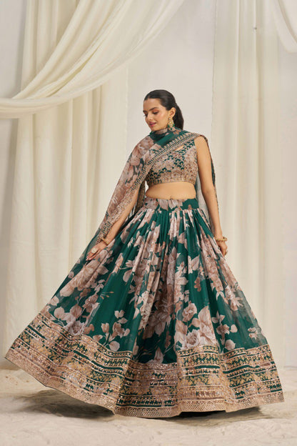 Wedding Wear Organza Sequence Lehenga Choli