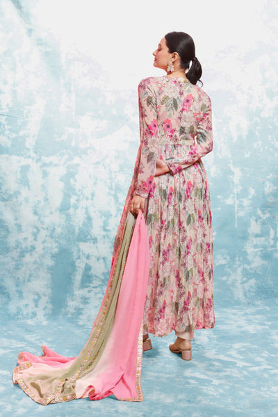 Pink Color Georgette Printed Salwar Suit