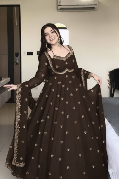 Latest Georgette Anarkali Salwar Suit