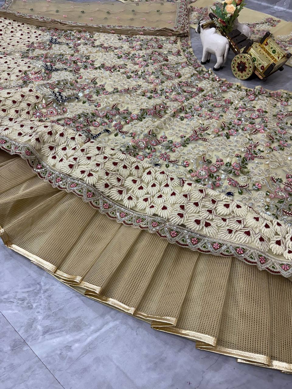 Latest Net Sequence Work Lehenga Choli