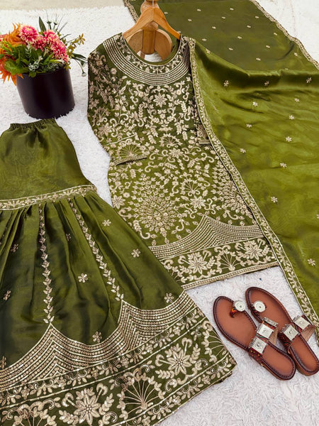 Green Color Sharara Suit
