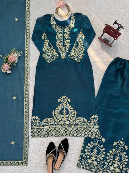 Exquisite JMC Silk 3-Piece Salwar Suit Set