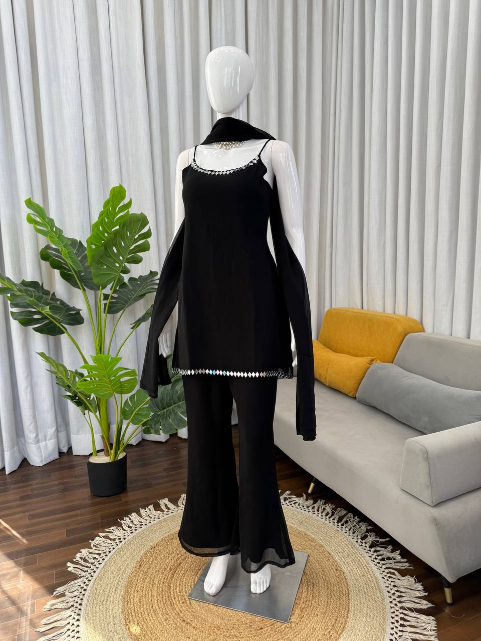 Exquisite Faux Georgette 3-Piece Set