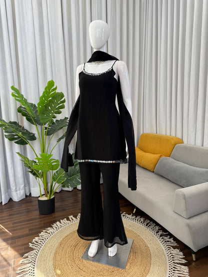 Exquisite Faux Georgette 3-Piece Set