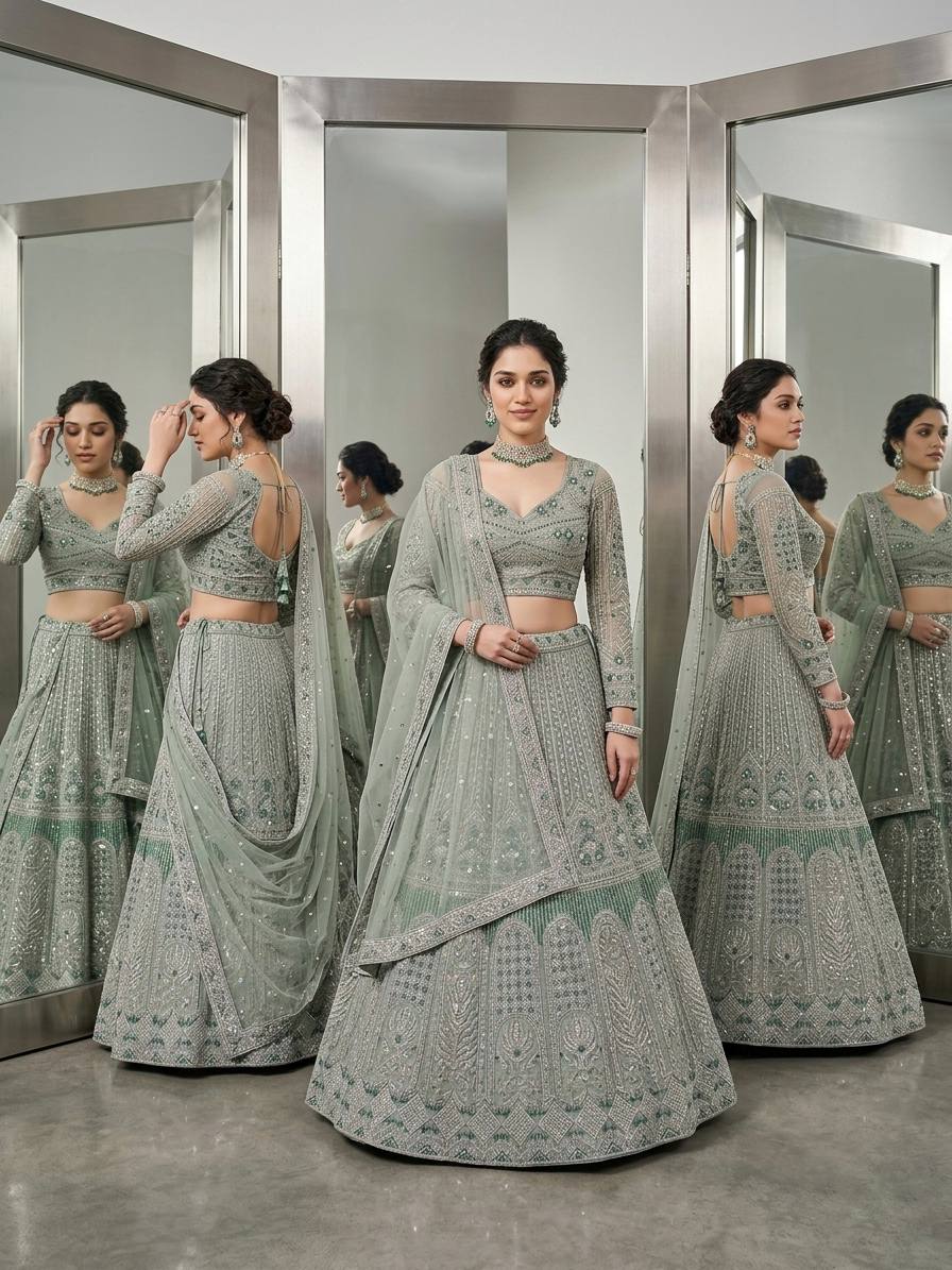 Premium Soft Net Designer Lehenga Choli with Sequins Work