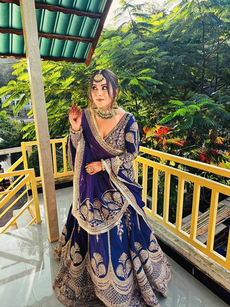 Premium Faux Georgette Embroidered Lehenga Choli Set