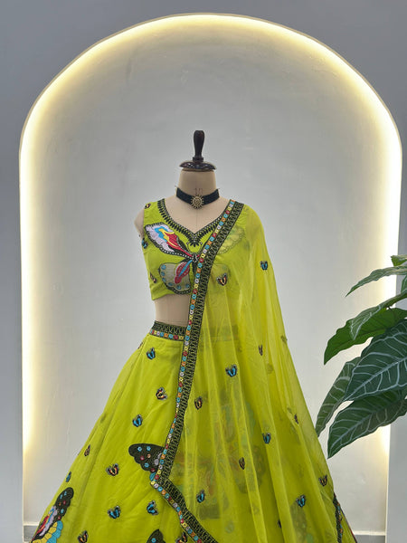 Faux Georgette Lehenga Choli Set