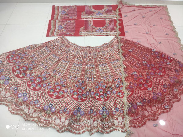 Designer Mono Satin Silk Lehenga Choli with Coding Sequins Cut-Work