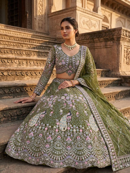 Premium Butterfly Net Lehenga Choli with Coding Sequins Work
