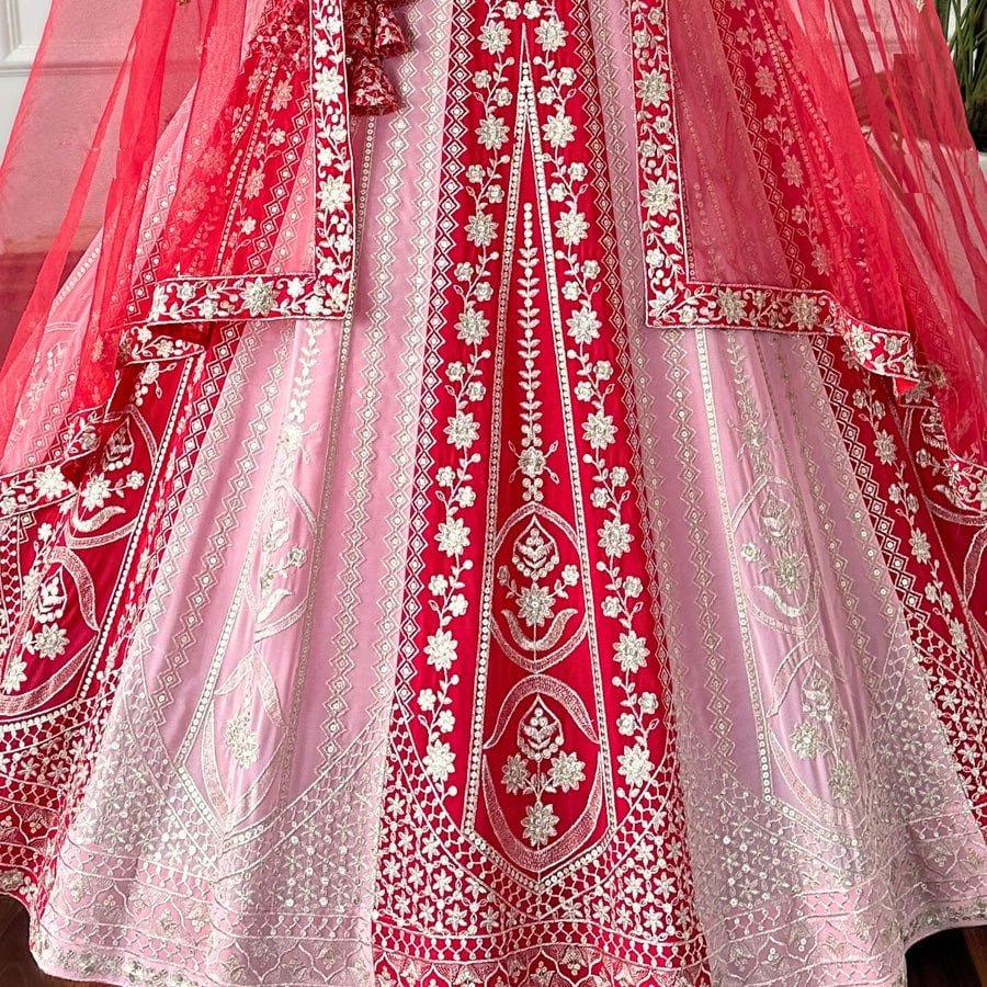 Premium Faux Georgette Sequin Embroidered Lehenga Set