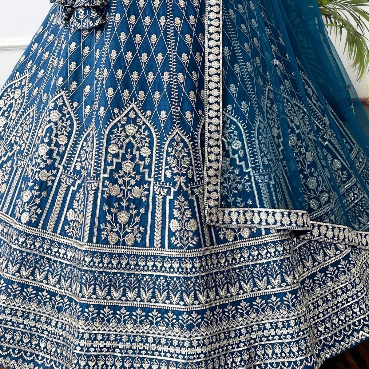 Premium Faux Georgette Sequin Embroidered Lehenga Set