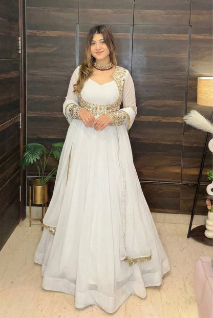 Faux Georgette Anarkali Set