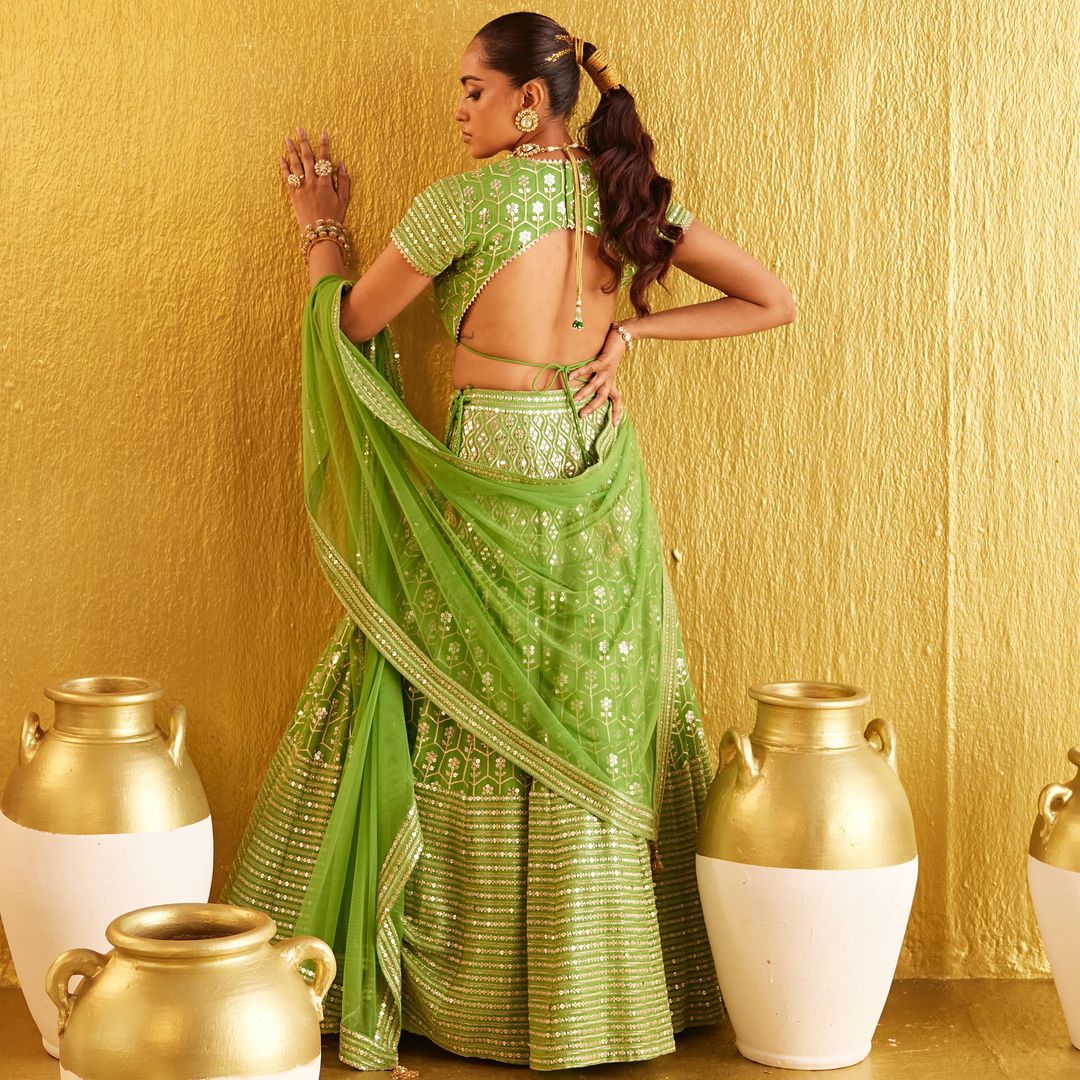 Royal Embellished Banglori Silk Lehenga Set