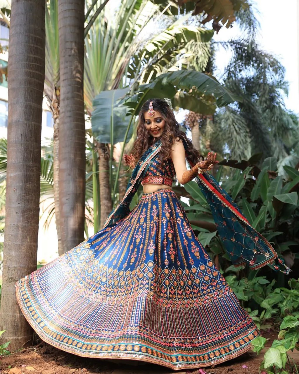 Exquisite Sequins Embroidered Chinon Lehenga Choli Set