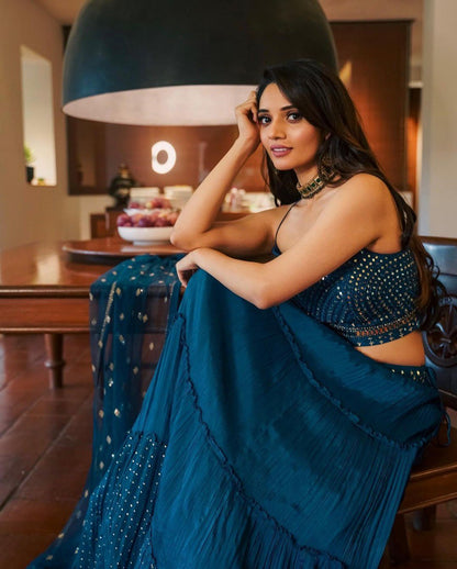 Exquisite Faux Georgette Lehenga Choli with Heavy Embroidery