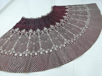 Premium Two Tone Taffeta Satin Silk Lehenga Choli Set
