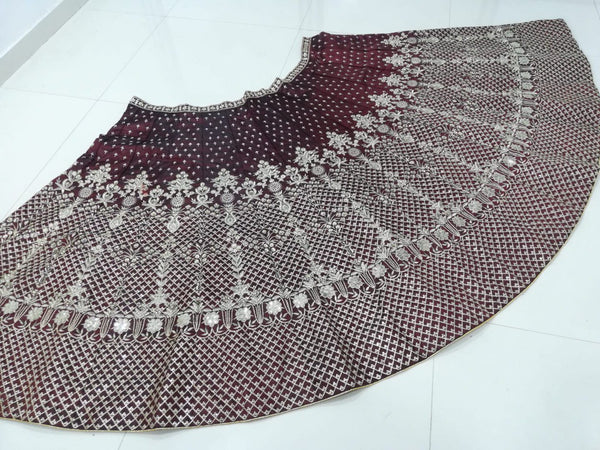Premium Two Tone Taffeta Satin Silk Lehenga Choli Set