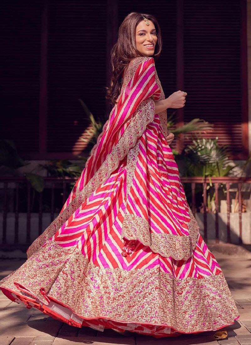 Premium Multi Color Printed Georgette Lehenga Choli Set