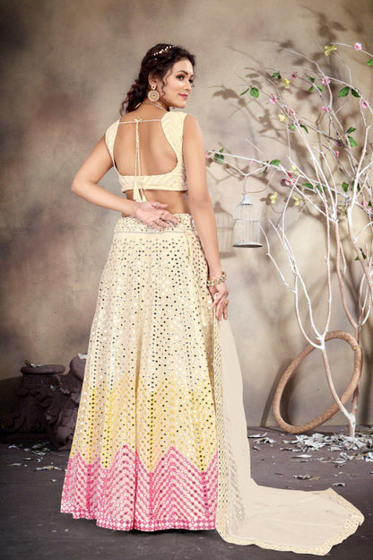 Elegant Faux Georgette Lehenga Choli Set