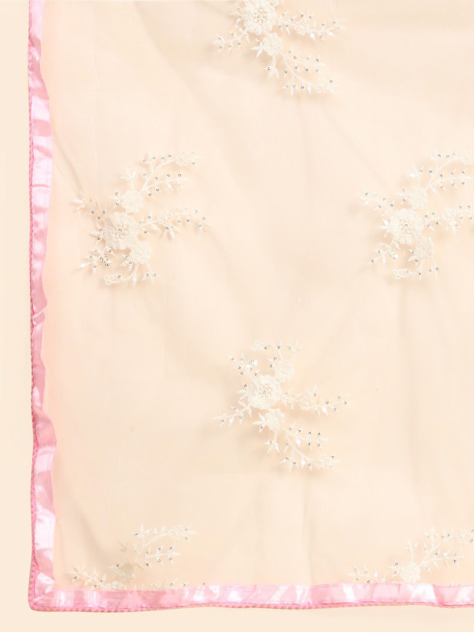Faux Georgette Sequin Embroidered Lehenga Set
