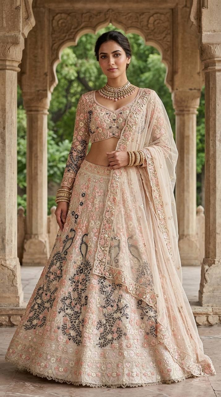 Premium Butterfly Net Lehenga Choli with Coding Sequins Work
