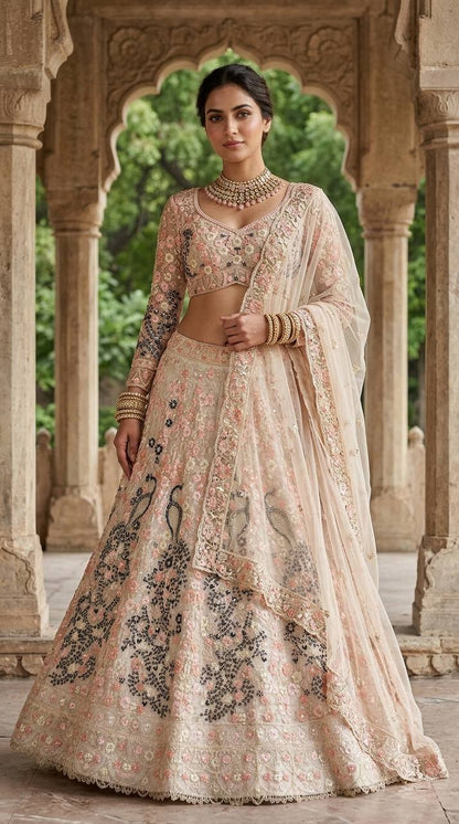 Premium Butterfly Net Lehenga Choli with Coding Sequins Work