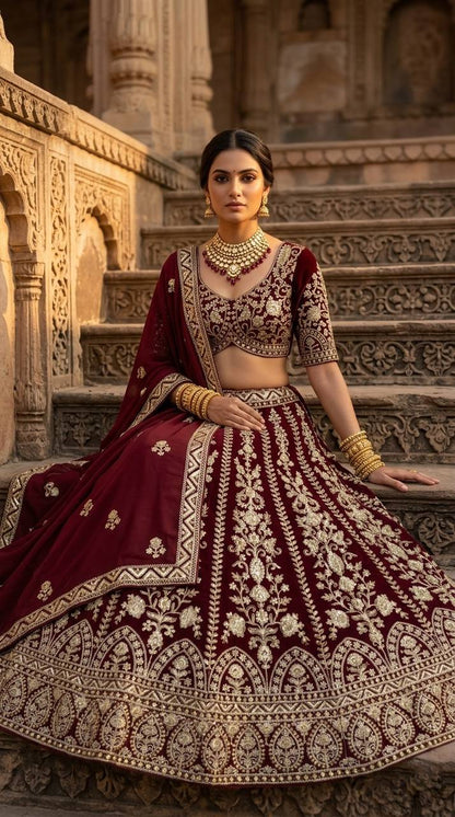 Faux Georgette Lehenga Choli with Heavy Coding Sequins Work