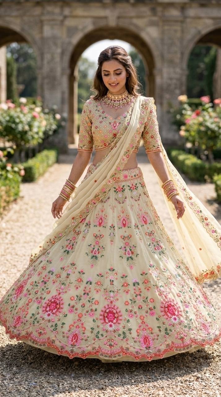 Royal Faux Georgette Sequin Lehenga Set