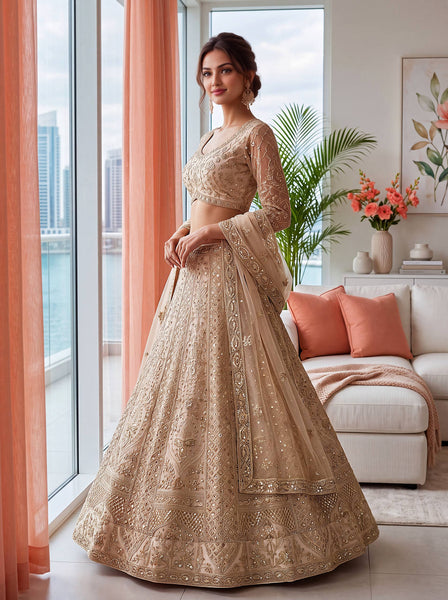 Butterfly Net Sequins Codding Embroidery Lehenga Choli
