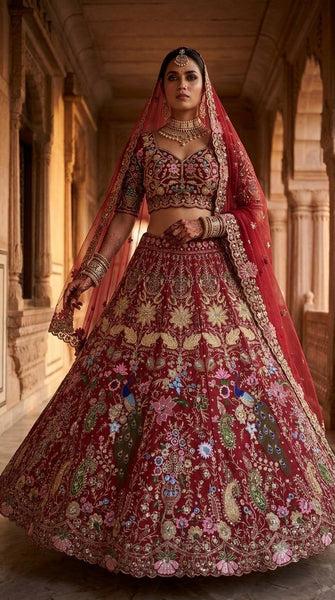 Exquisite Fox Georgette Sequins Embroidered Semi-Stitched Lehenga Choli with Dupatta