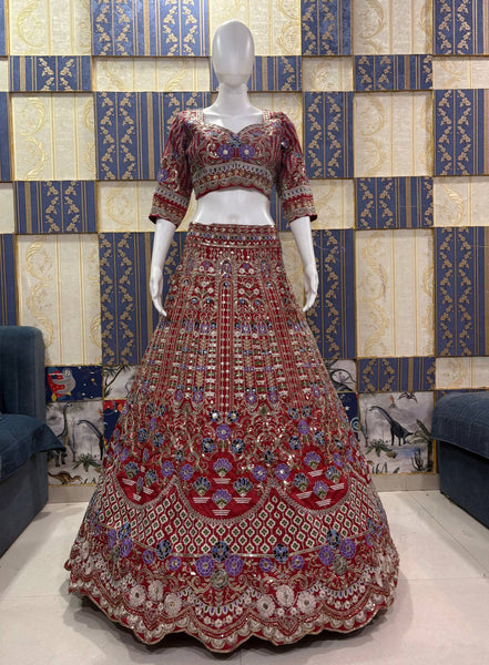 Exquisite Mono Satin Silk Lehenga Choli with Coding and Sequins Work