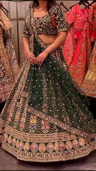 Latest 4 Meter Georgette Sequence Embroidered Work Lehenga Choli