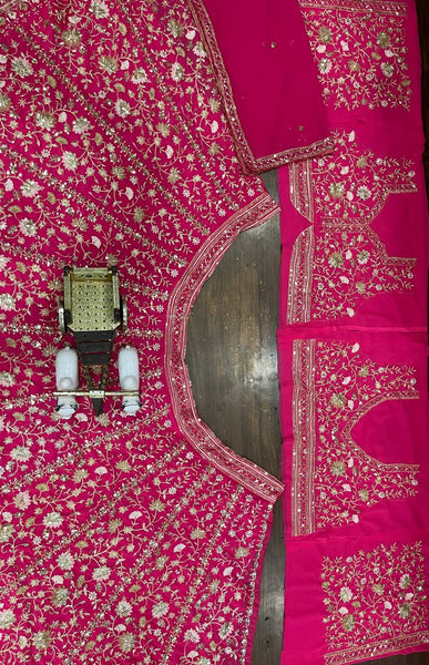 Pink Georgette Lehenga Choli For Women