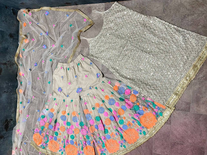 Designer Party Wear Sharara Palazzo Set with Embroidered Dupatta – Festive & Wedding Outfit