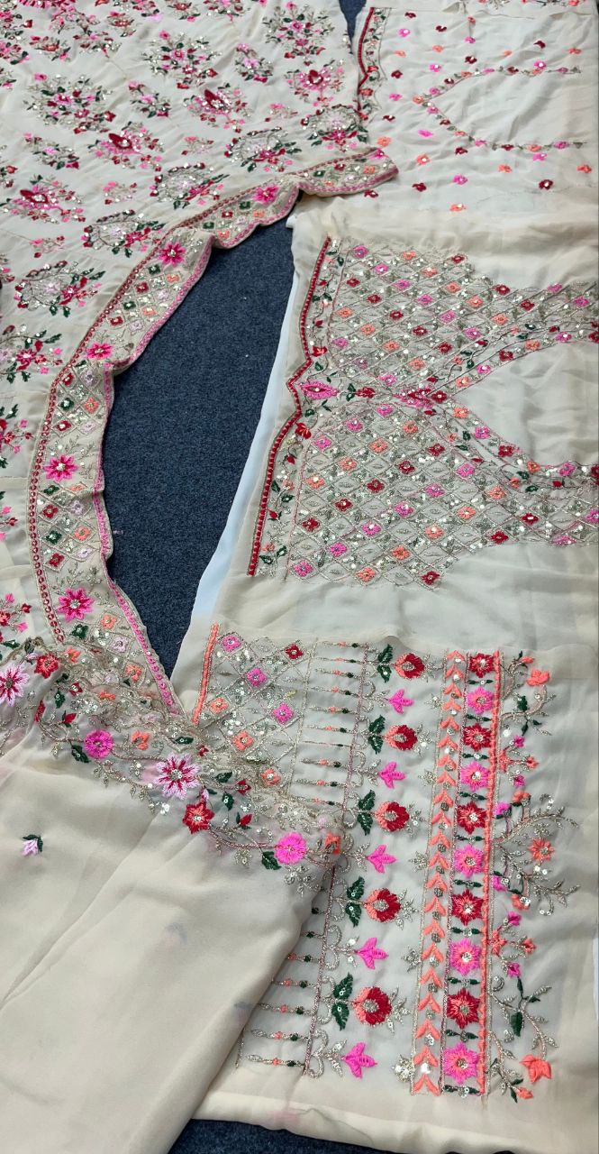 Peach Color Georgette Lehenga For Women