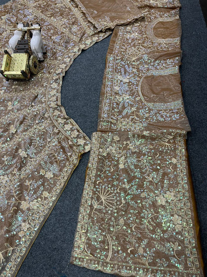 Ville Fashion Brown Lehenga Choli For Women