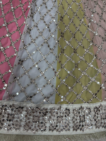 Multi Color Sequence Georgette Lehenga Choli