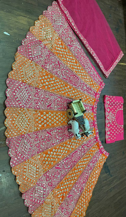 Best Quality Georgette Sequence Embroidered Work Lehenga Choli