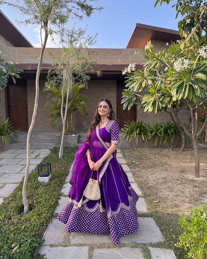Royal Blue Wedding Wear Lehenga Choli