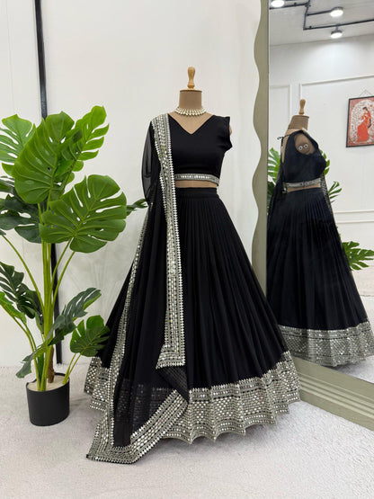 Letest Design Black Georgette Lehenga choli