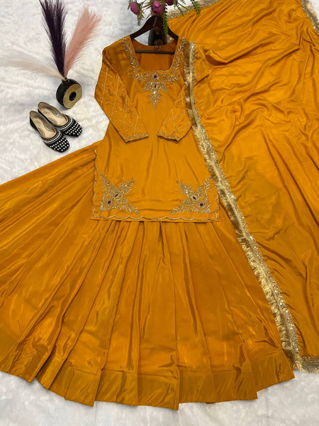 Latest Crape Silk Sequence Work Lehenga Choli