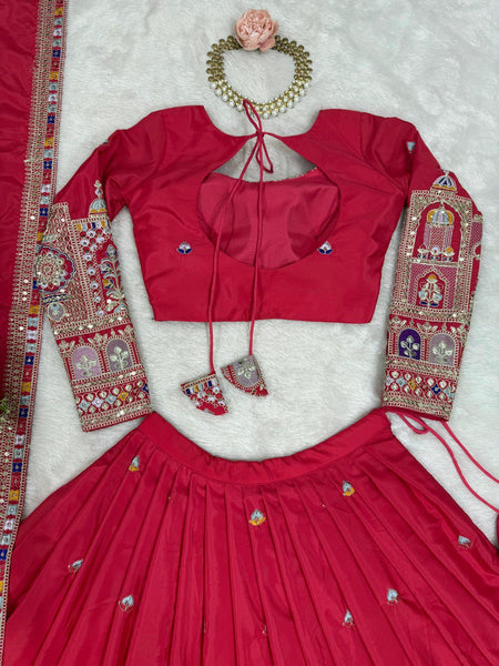 Wedding Wear Crape Silk Sequence Lehenga Choli
