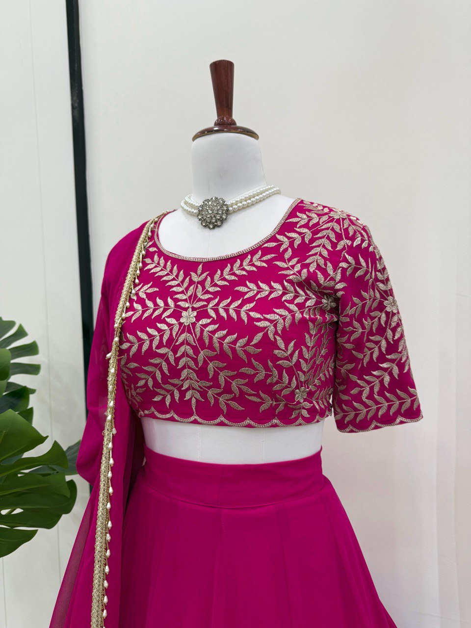 Wedding Wear Rani Georgette Lehenga Choli
