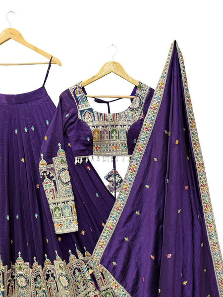 Latest Vichitra Silk Full Stitched Lehenga Choli