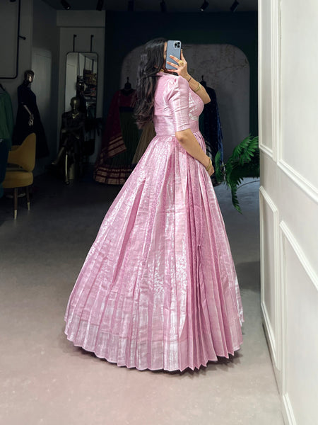 Designer Kanjivaram Zari Gown Jacket