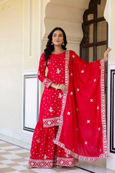Chinon Silk Sequence Work Salwar Suit