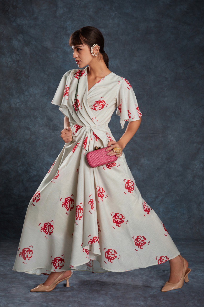Off White Color Linen Printed Co-Ord Set