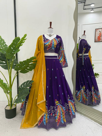 Lastest Georgette Sequence Work Lehenge Choli